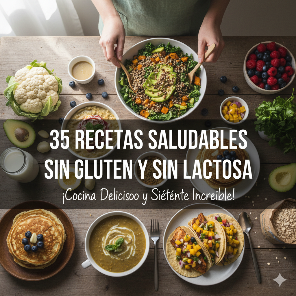 35 Recetas Saludables Sin Gluten y Sin Lactosa